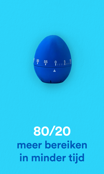 Afbeelding voor Het 80/20-principe: meer bereiken in minder tijd